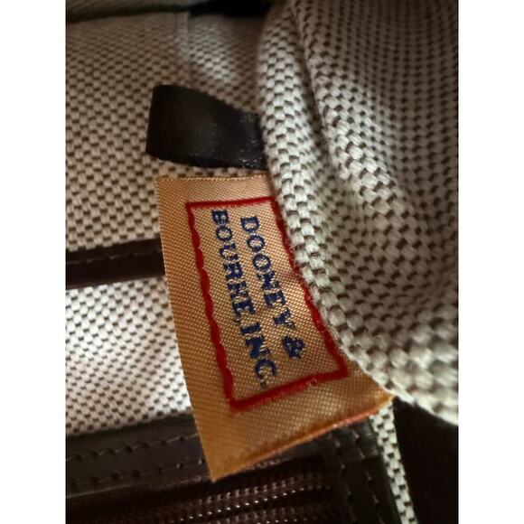 Dooney and Bourke ostrich, leather cognac zip pocket purse crossbody - Picture 9 of 9